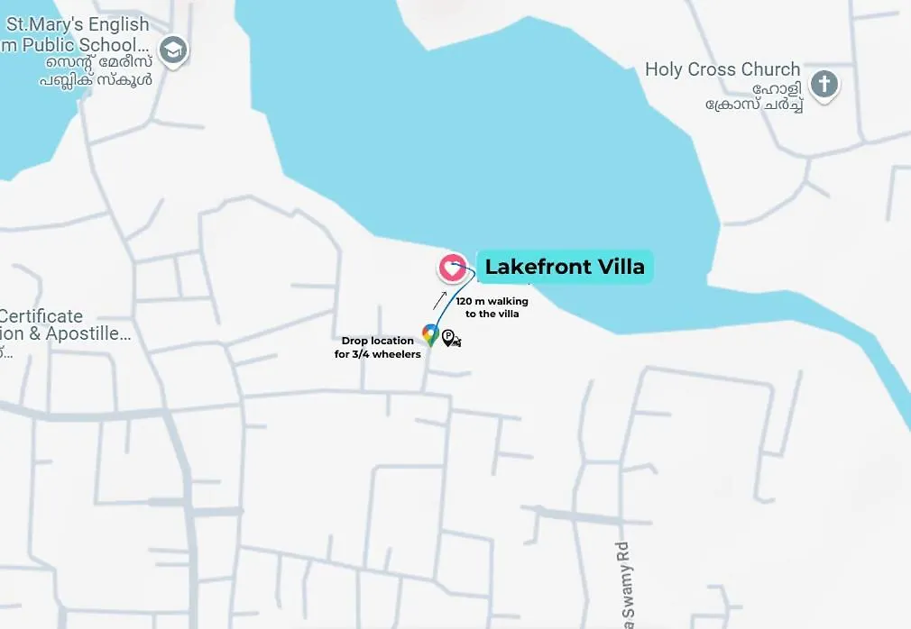 Lakefront 2Bhk Villa I Cozy A-Frame Balcony Deck & Bbq Grill Kollam 0*,  India